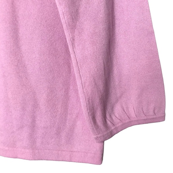 Medium Light Purple Orvis 100% Cashmere Crew Neck Sweater Pullover Mauve - Picture 9 of 9